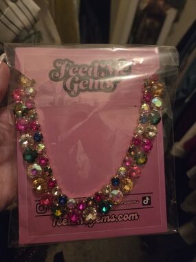Feed Me Gems Rainbow Dopamine Diva Tiered Necklace